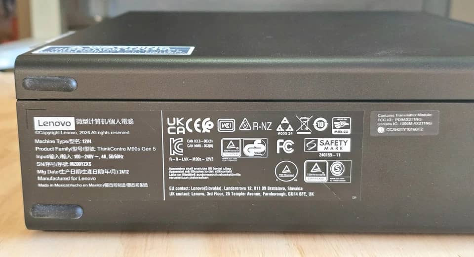 Lenovo ThinkCentre M90S G5 Computers 256GB 16GB Refurbished - Excellent