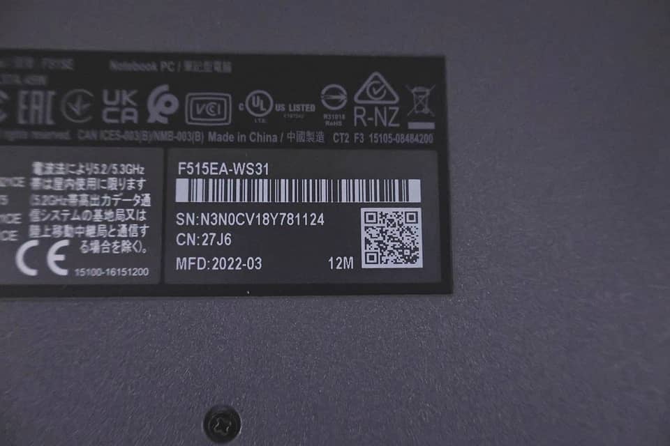 ASUS Vivobook F515EA Computers 128GB 4GB Used - Very Good