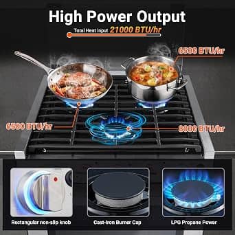 AMZCHEF HCK173-22A1 Gas Ranges New