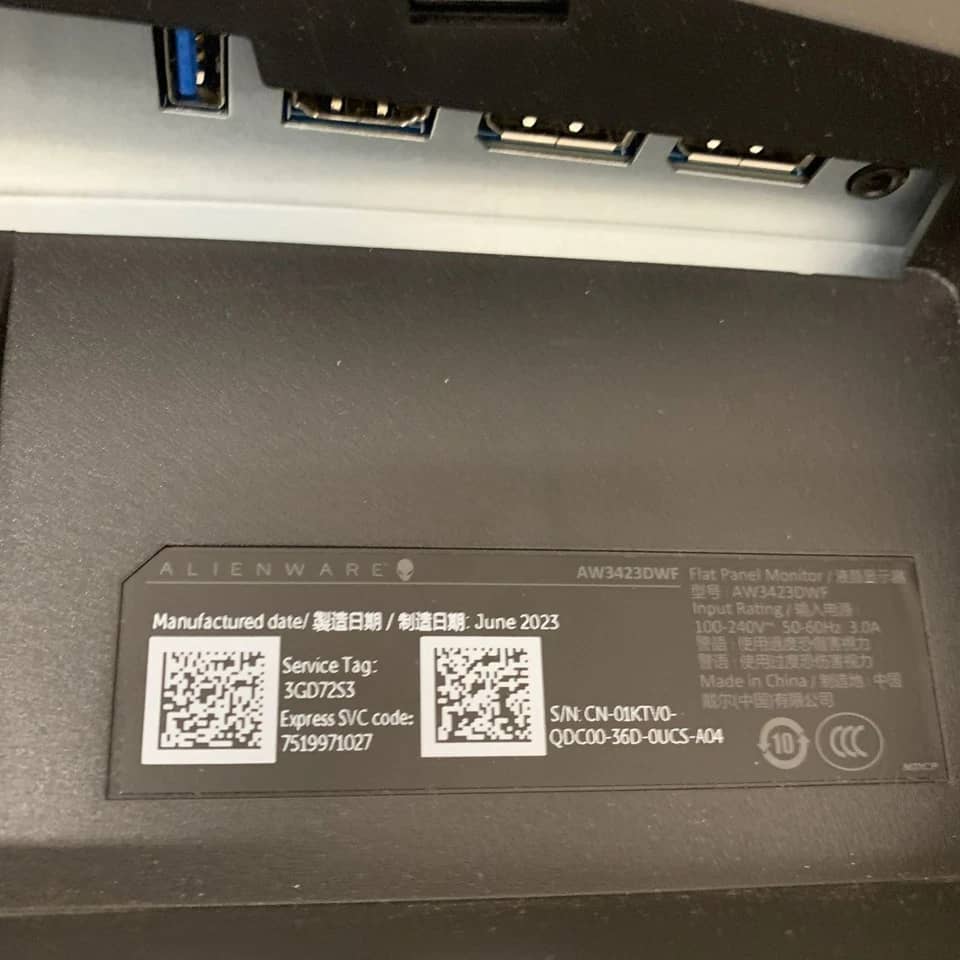 Dell AW3423DWF Monitors Black New