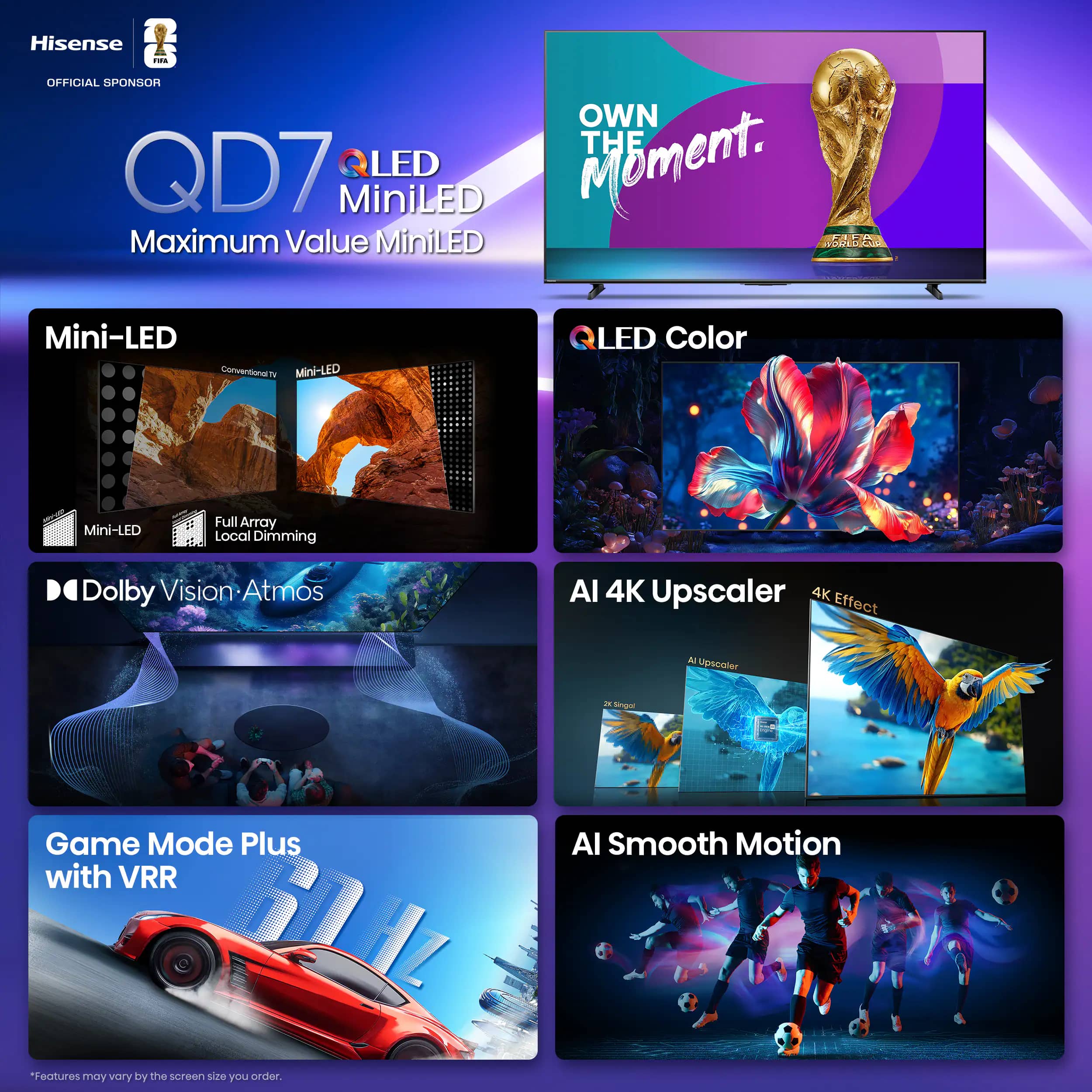 Hisense QD7QF TVs Black New