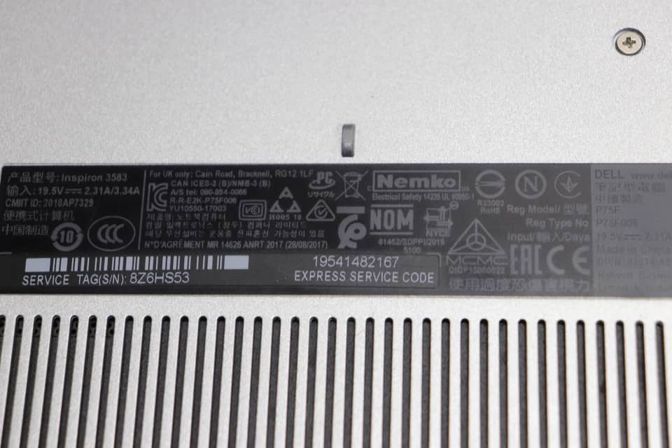 Dell Inspiron 15 3583 Computers 256GB 8GB Used - Good