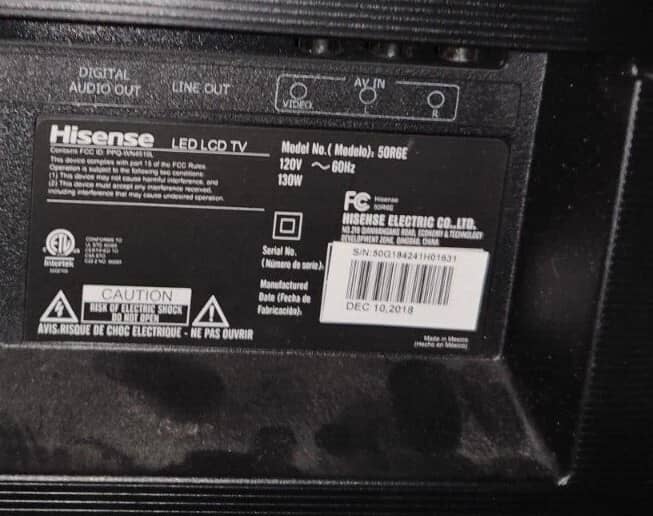 Hisense 50R6E TVs Used - Good