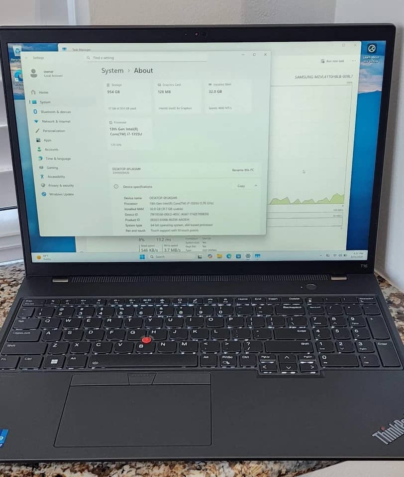 Lenovo ThinkPad T16 Gen 2 Computers 1TB 16GB New