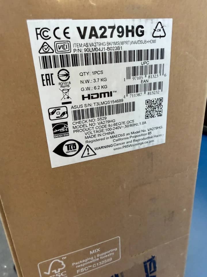 ASUS VA279HG Monitors New