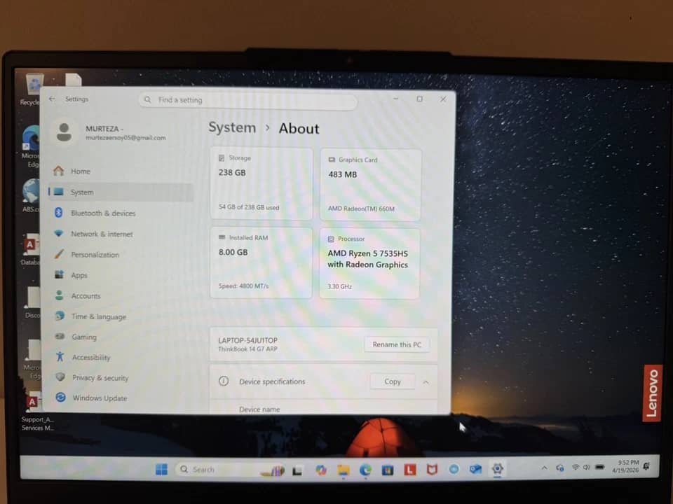 Lenovo 14G7 Computers 256GB 8GB Used - Good