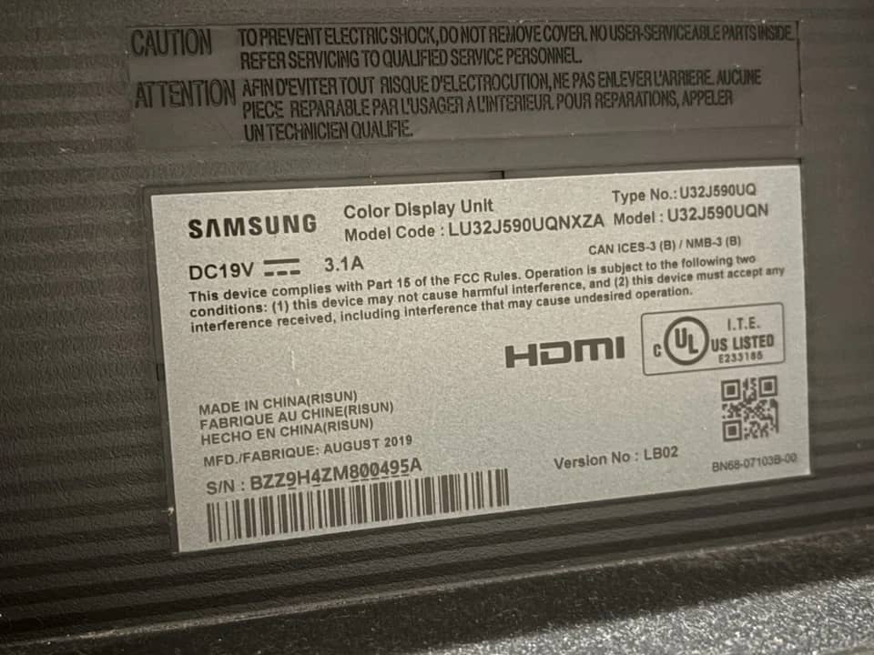 Samsung LU32J590UQ Monitors New