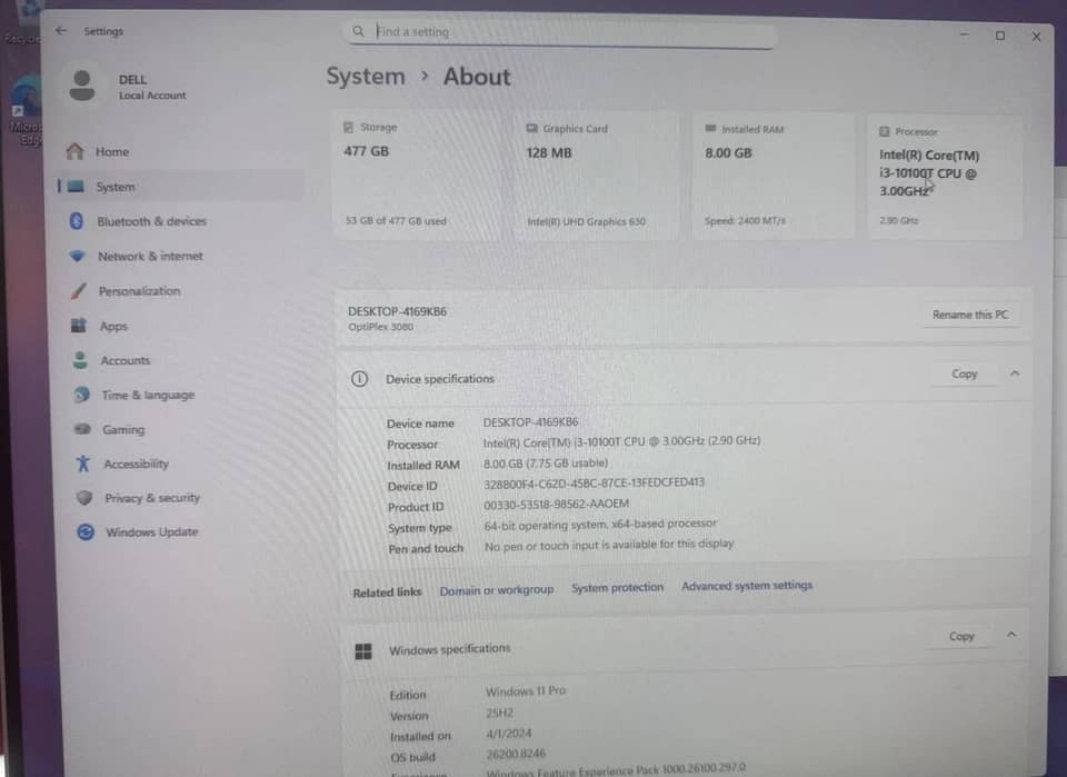 Dell OptiPlex 5080 Computers 128GB Refurbished - Excellent
