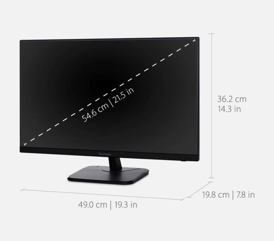 ViewSonic VA2256-MHD Monitors Black New
