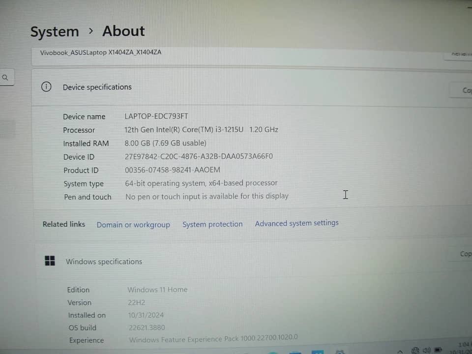 ASUS Vivobook X1404ZA Computers 128GB 8GB New