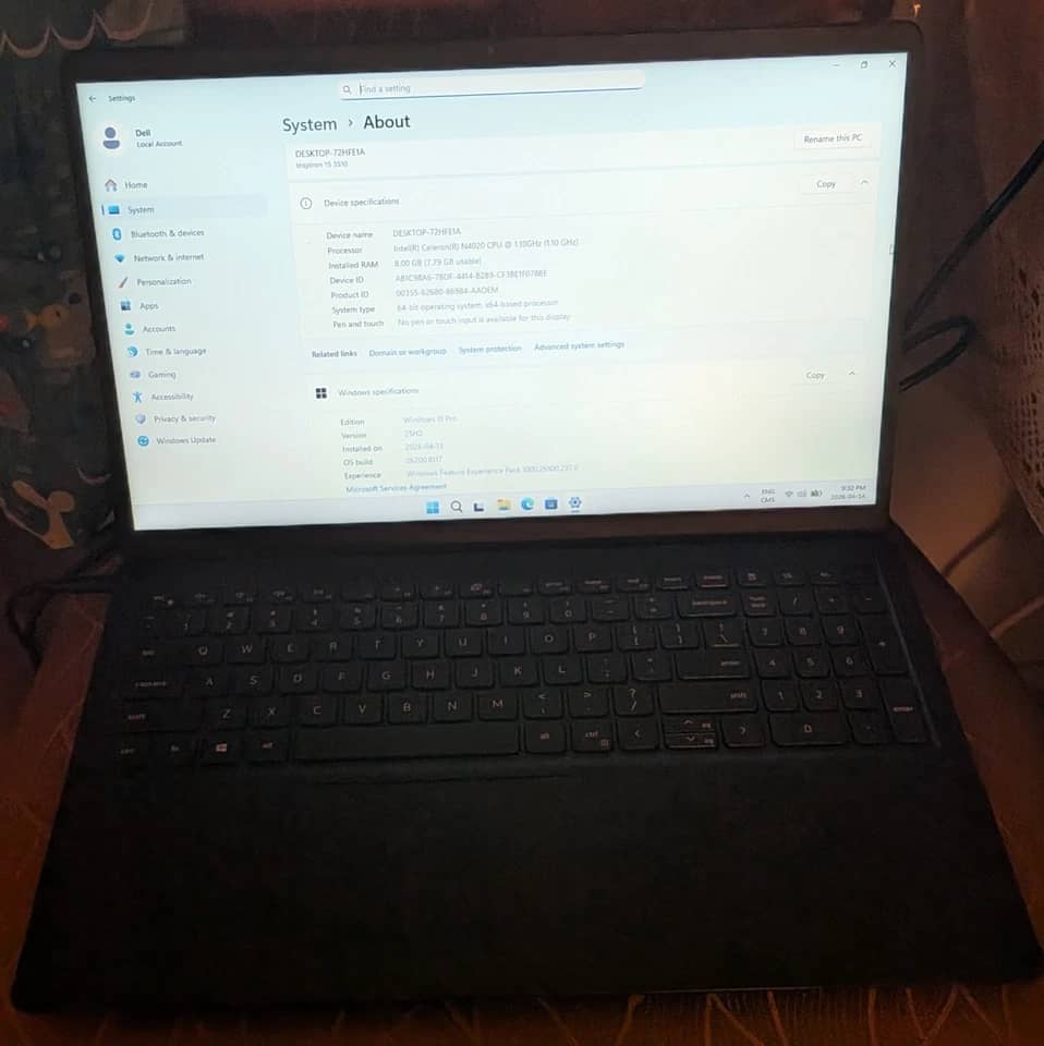 Dell Inspiron 3510 Computers 128GB 8GB New