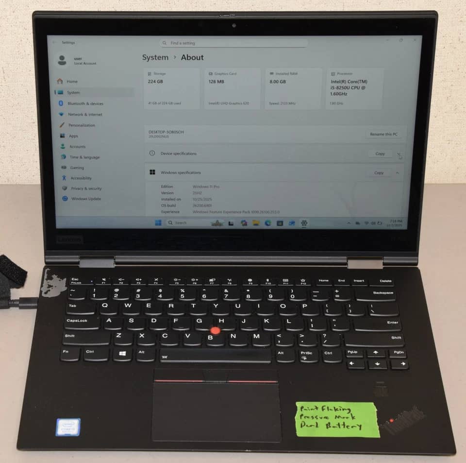 Lenovo ThinkPad X1 Yoga Gen 3 Computers 1TB 16GB Used - Good