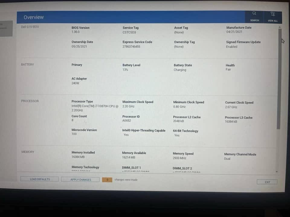 Dell G15 5510 Computers 512GB 16GB New