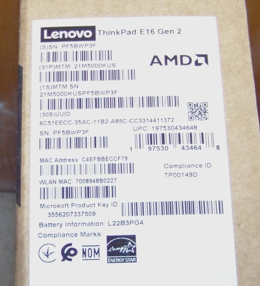 Lenovo 21M5000JUS Computers 512GB 16GB New