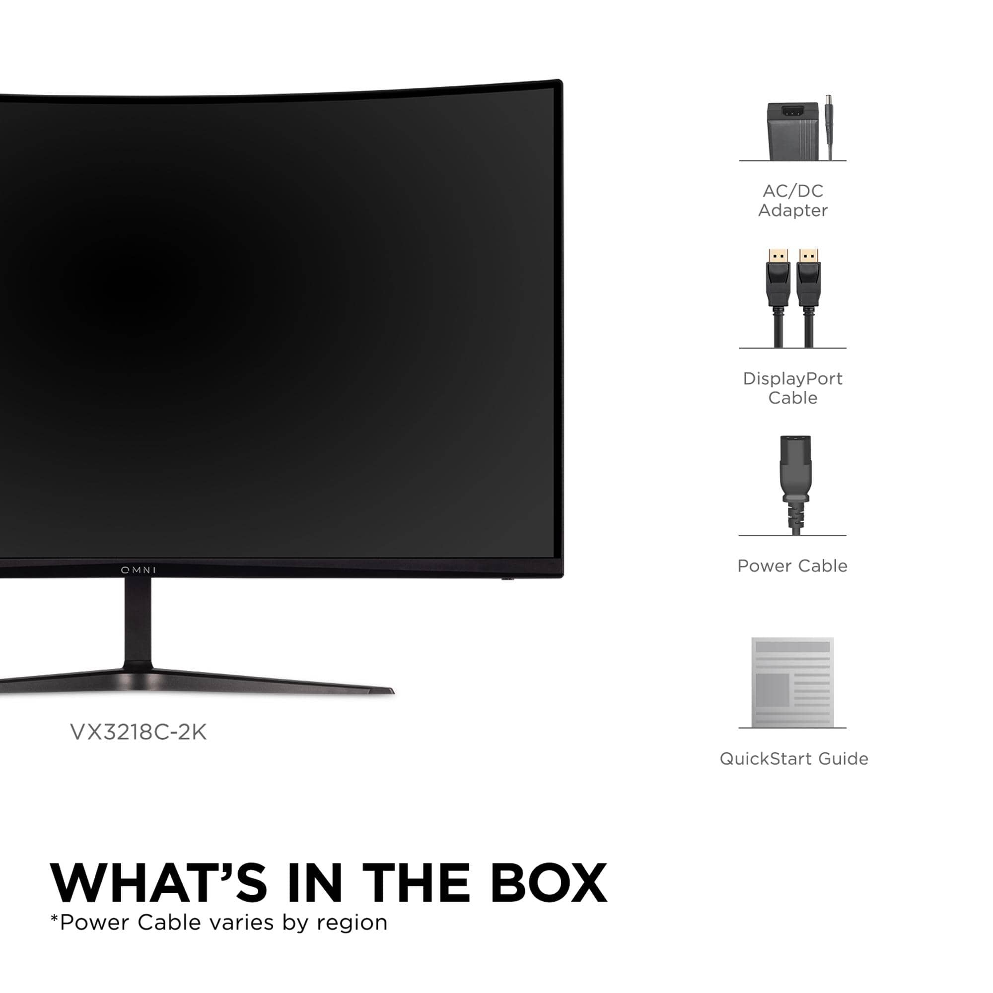 ViewSonic VX3218C-2K Monitors Black New