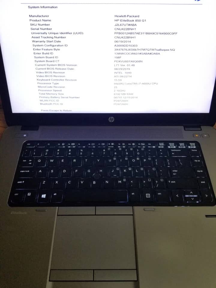 HP EliteBook 850 G1 Computers 1TB 8GB Used - Good