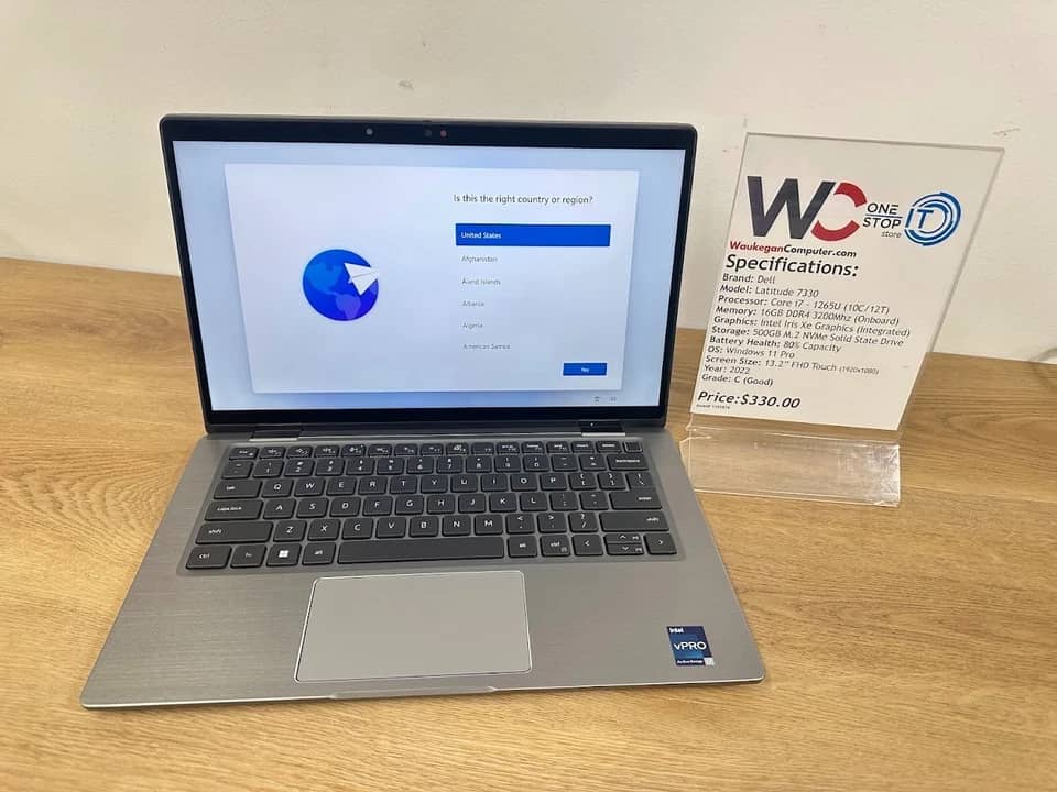 Dell Latitude 7330 Computers 1000GB 16GB Refurbished - Excellent