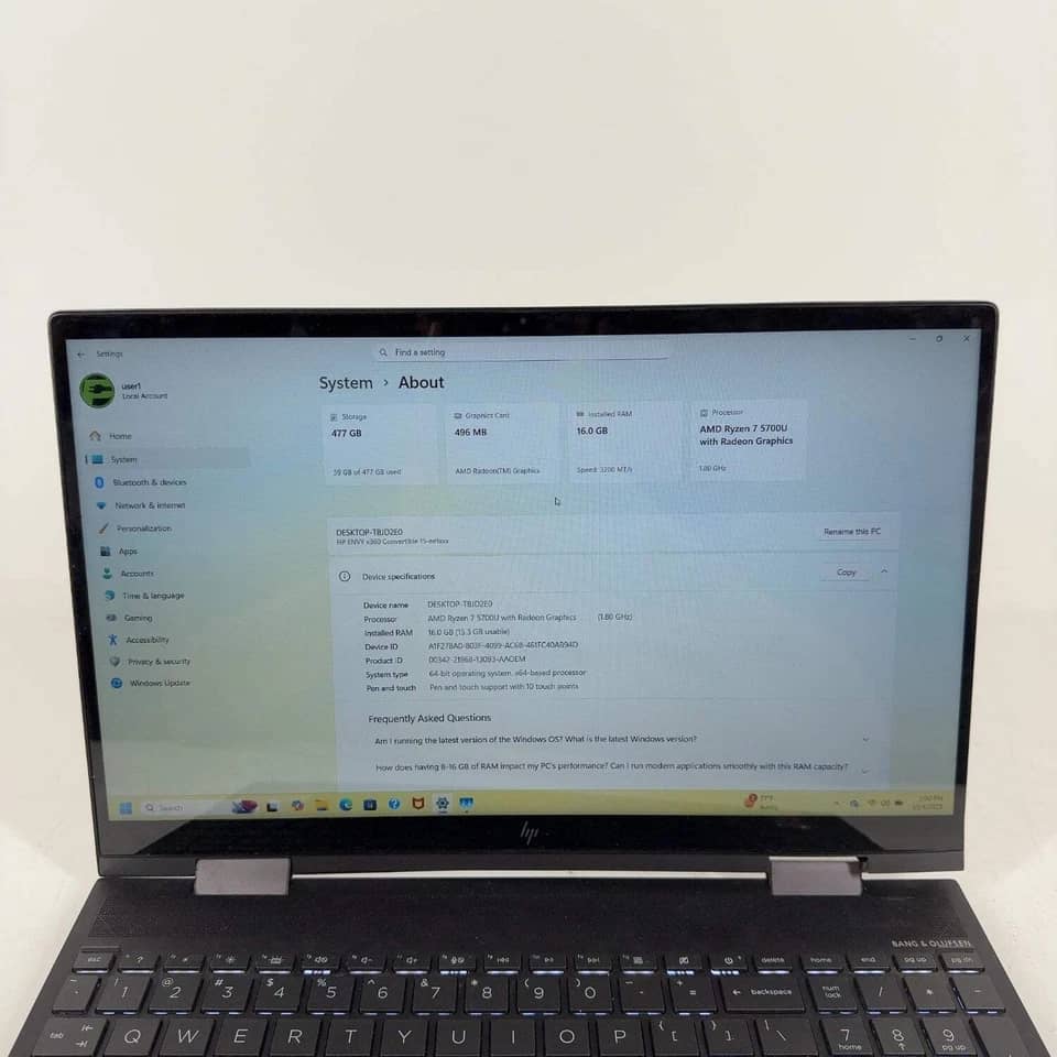 HP Envy x360 2-in-1 Computers New 512GB 8GB