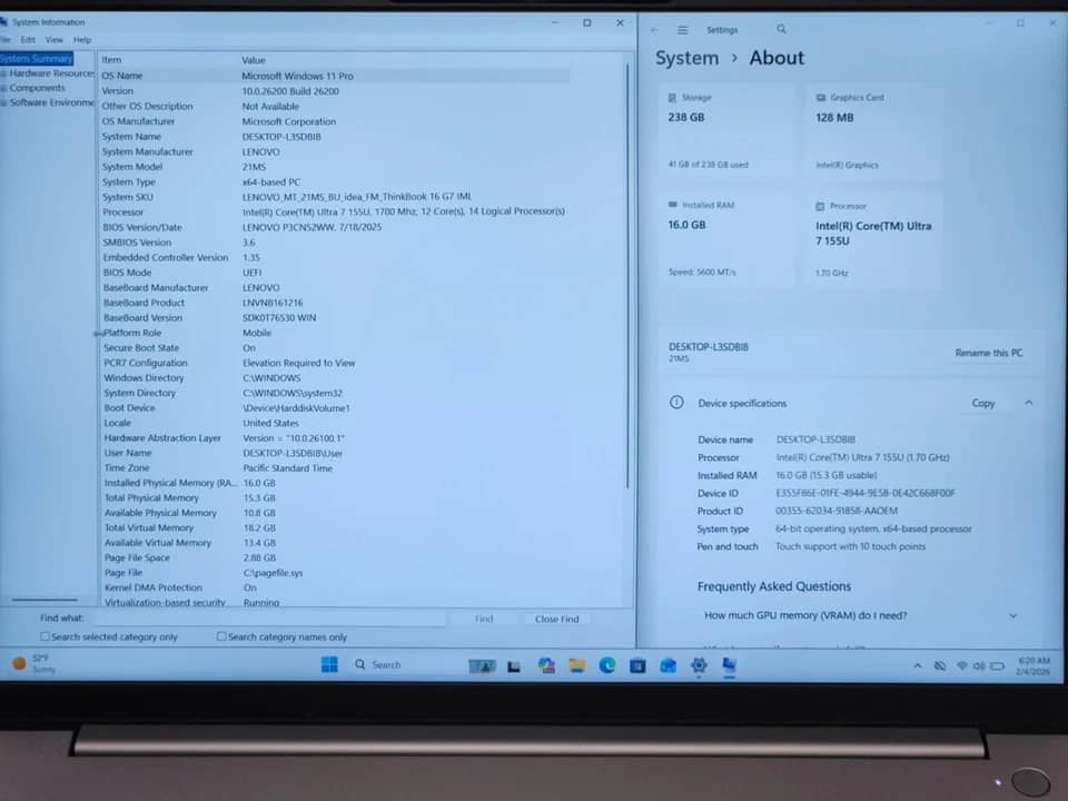 Lenovo ThinkBook 16 G7 Computers 32GB New