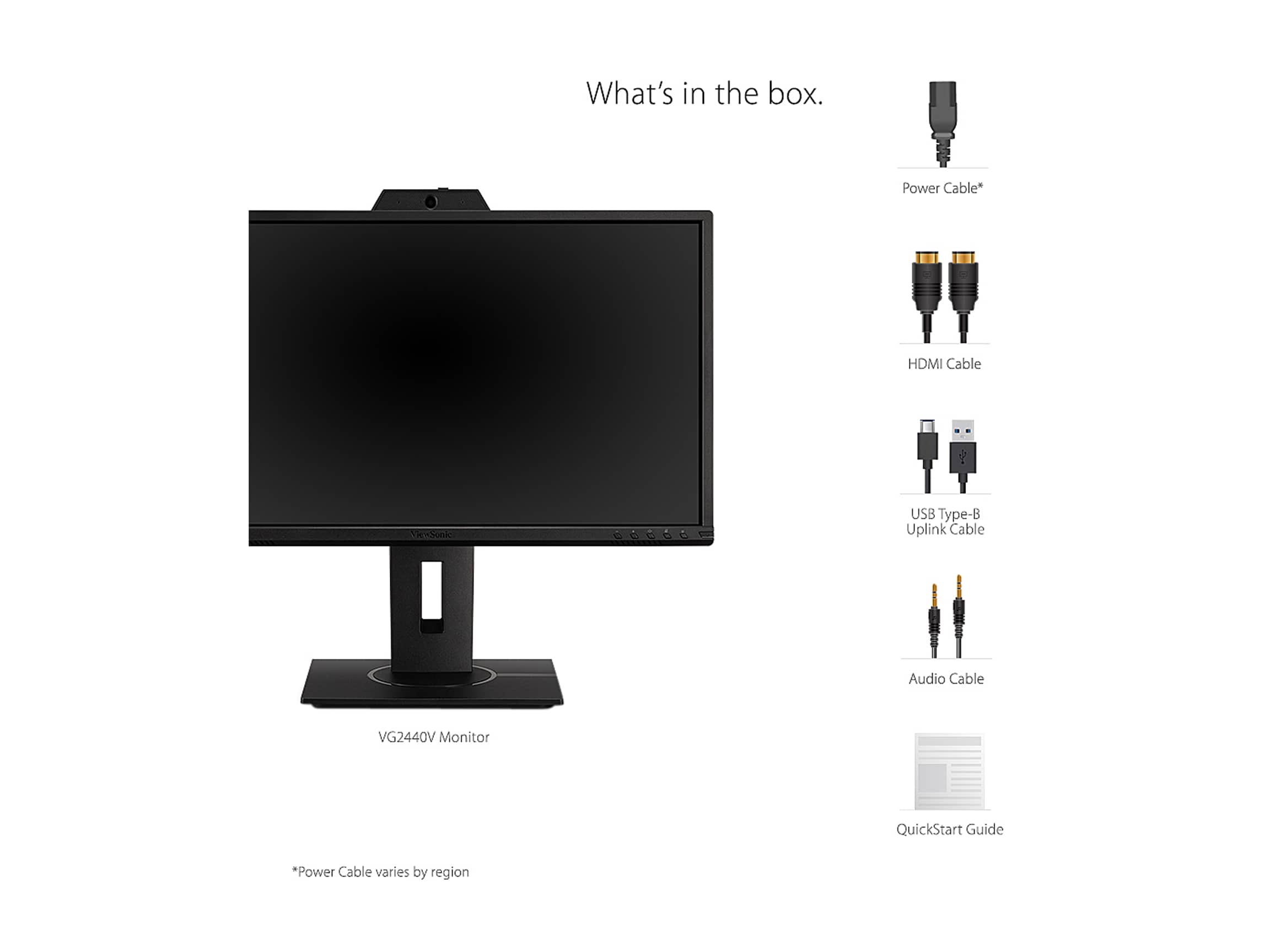ViewSonic VG2440V Monitors Black New