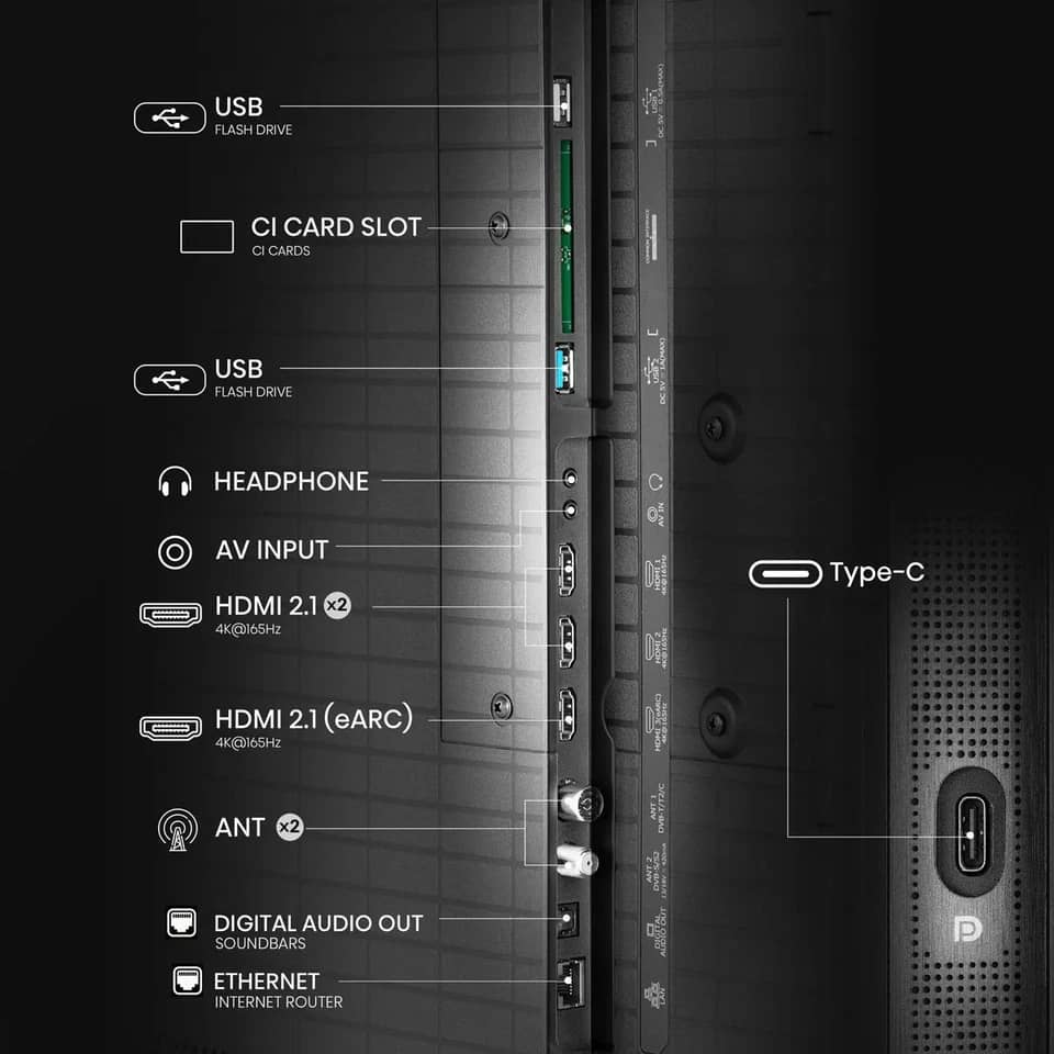 Hisense 75U8QTUK TVs Black New
