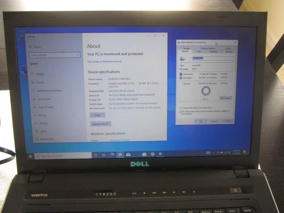Dell Vostro 3500 Computers 120GB 4GB Used - Good