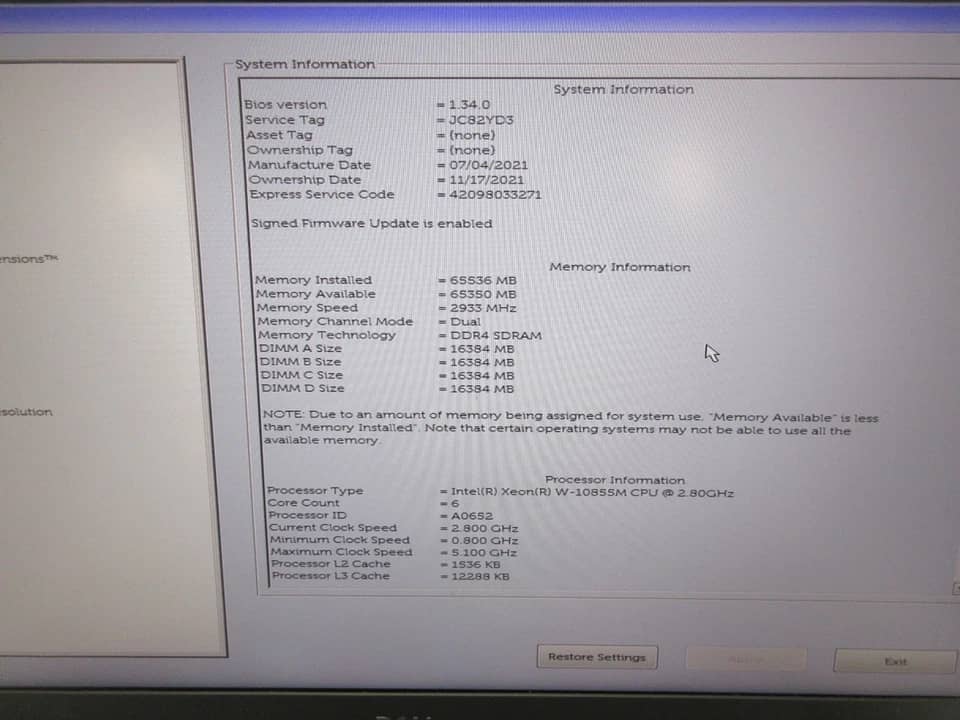 Dell Precision 7750 Computers 1000GB 32GB Refurbished - Excellent