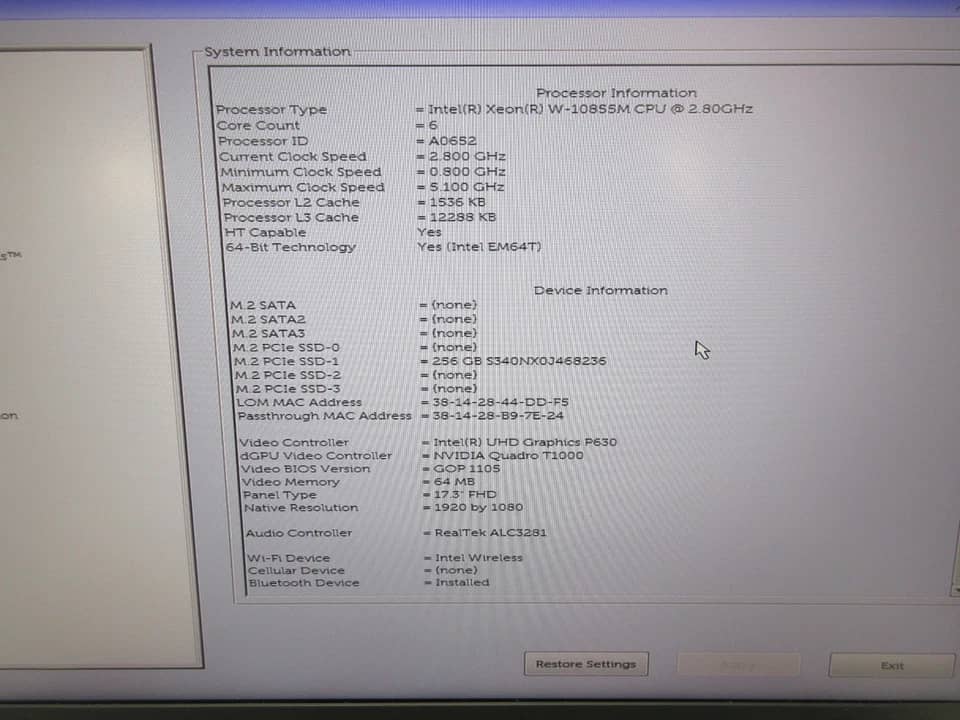 Dell Precision 7750 Computers 1000GB 32GB Refurbished - Excellent