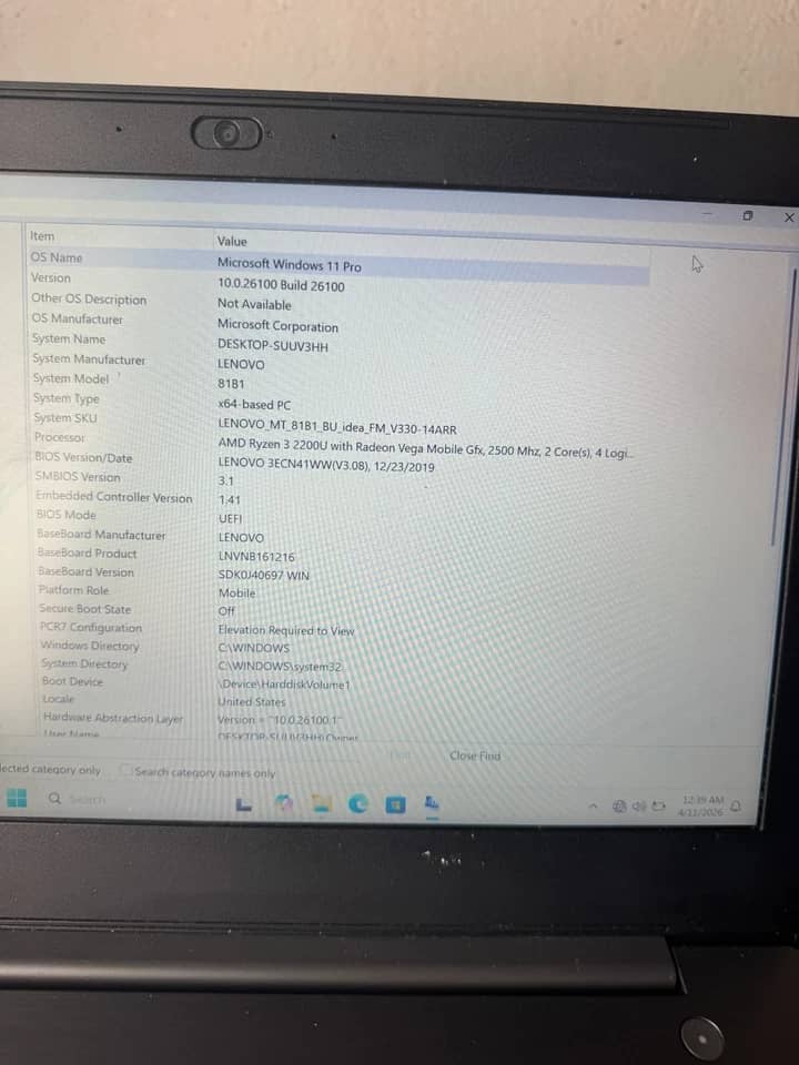 Lenovo V330 Computers 256GB 12GB Refurbished - Acceptable