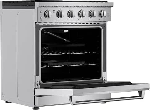 Empava with True Convection, 4.55 Cu. Ft Oven, 18,000 BTU Power Burner Gas Ranges New