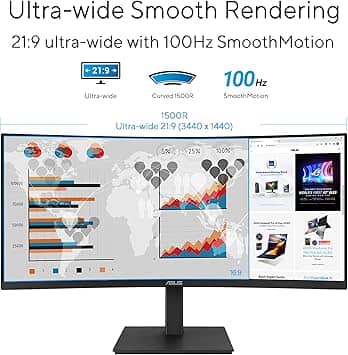 ASUS VA34VCPSR Monitors New