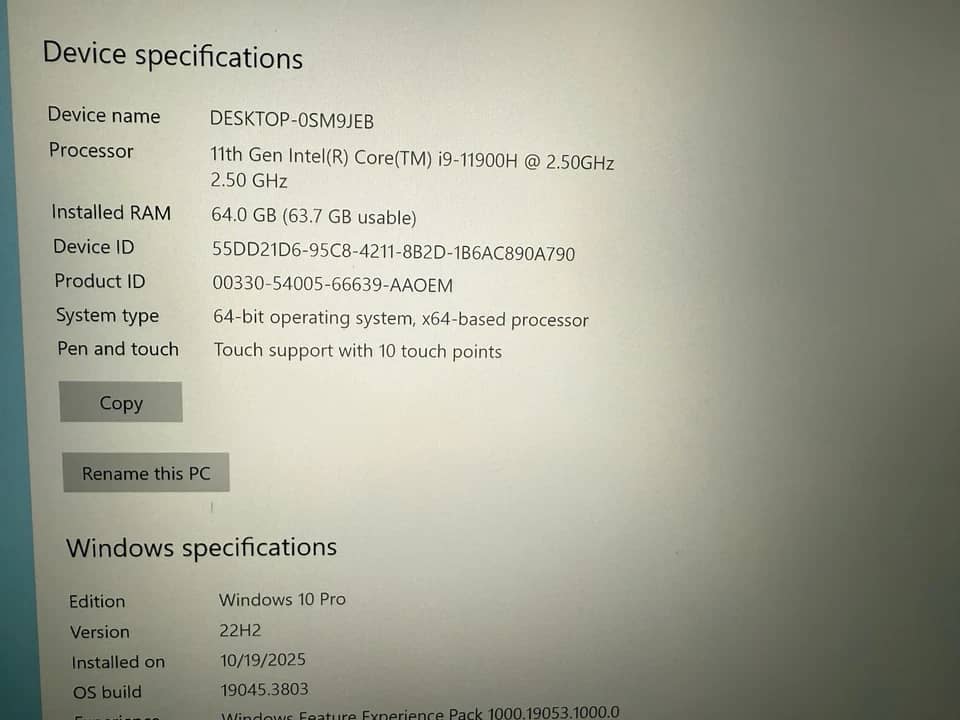 Dell XPS 17 9710 Computers 1TB 16GB Used - Like New