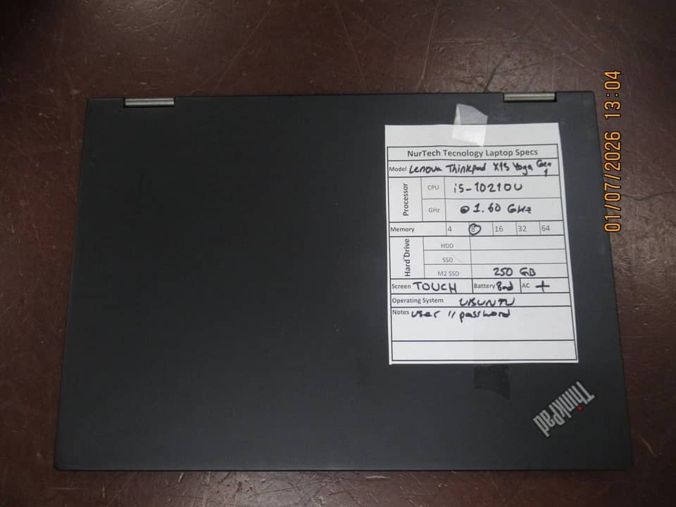Lenovo ThinkPad X13 Gen 1 Computers 256GB 16GB New