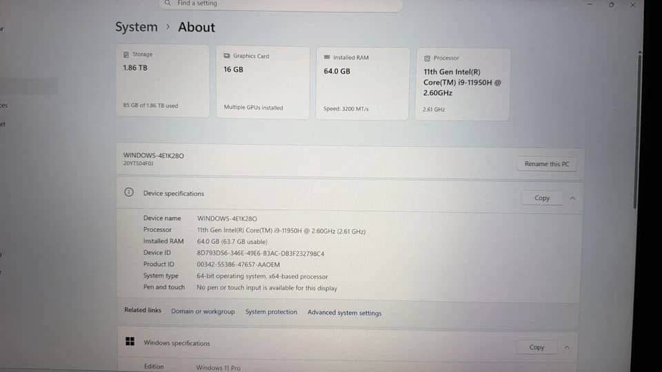 Lenovo ThinkPad T15G Gen 2 Computers 4TB 128GB Open-Box Excellent