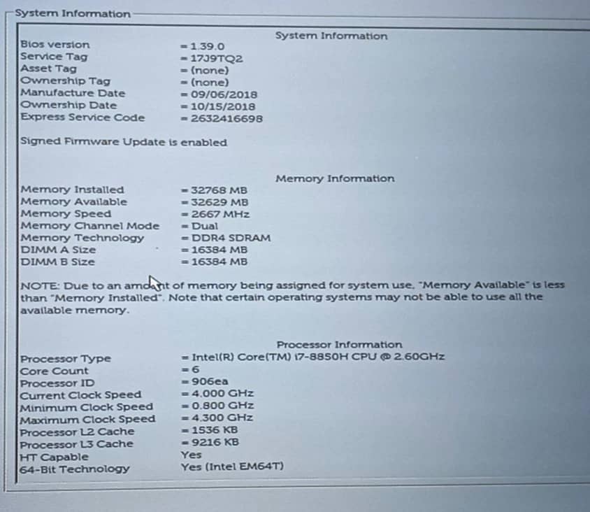 Dell Precision 3530 Computers 1TB 32GB Refurbished - Excellent