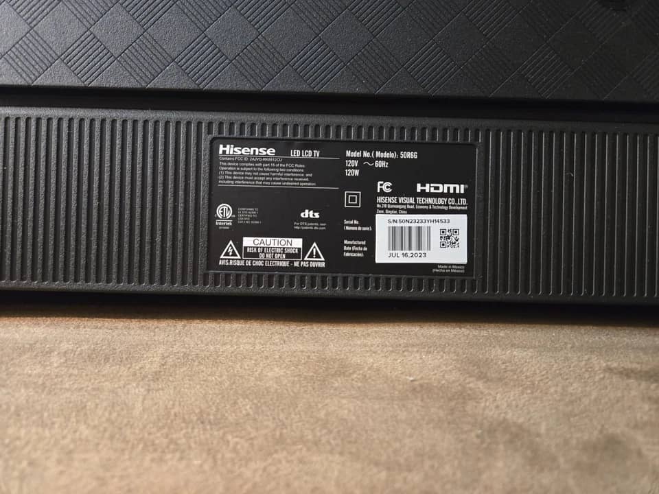 Hisense R6G TVs Black New