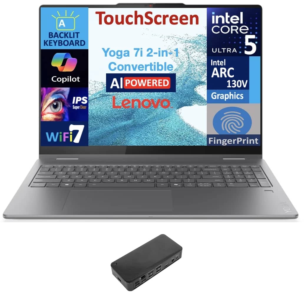 Lenovo Yoga AI Powered 2-in-1 Laptop Computers 1TB 16GB New