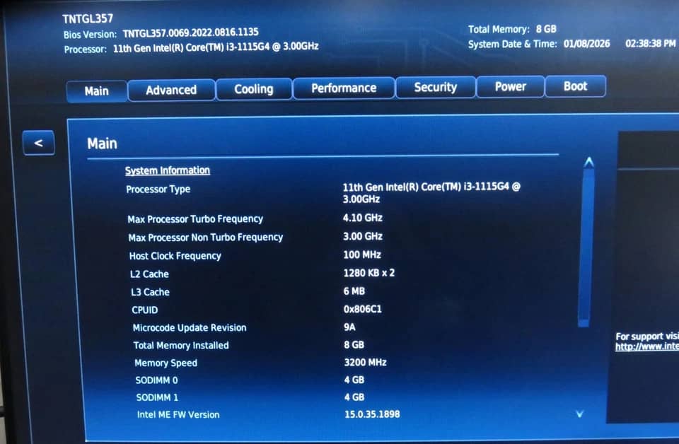 Intel NUC 11 Essential Kit Computers 256GB 8GB New