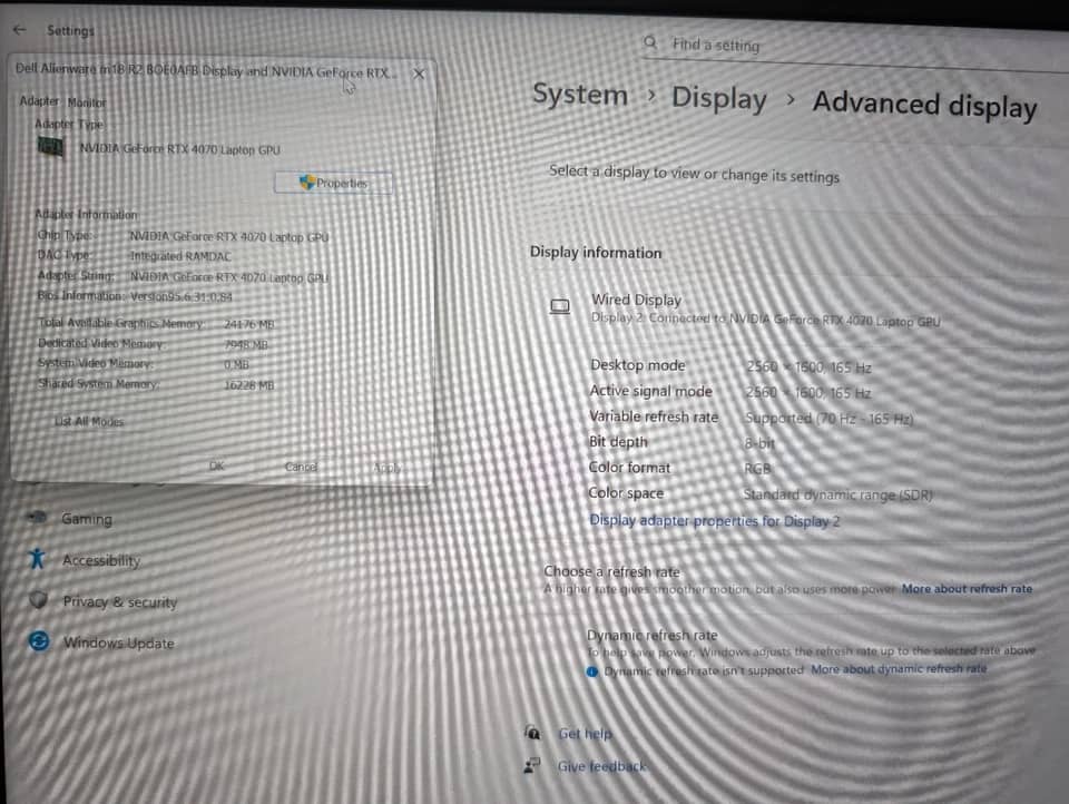 Dell Alienware m18 R2 Computers 1TB 16GB Used - Good