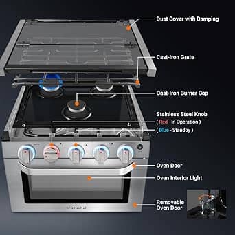 AMZCHEF HCK173-22A1 Gas Ranges New