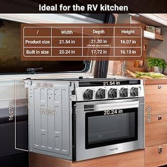 AMZCHEF HCK173-22A1 Gas Ranges New