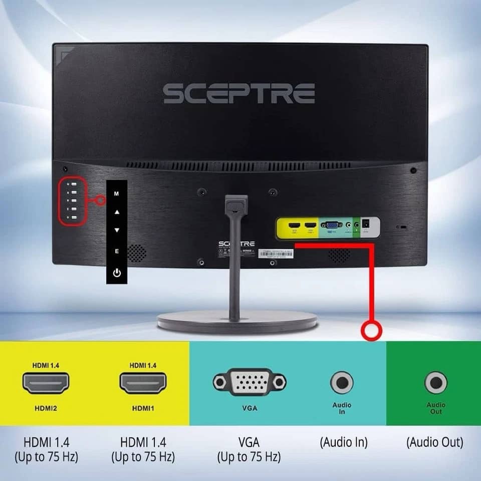 Sceptre C248W Monitors Black New