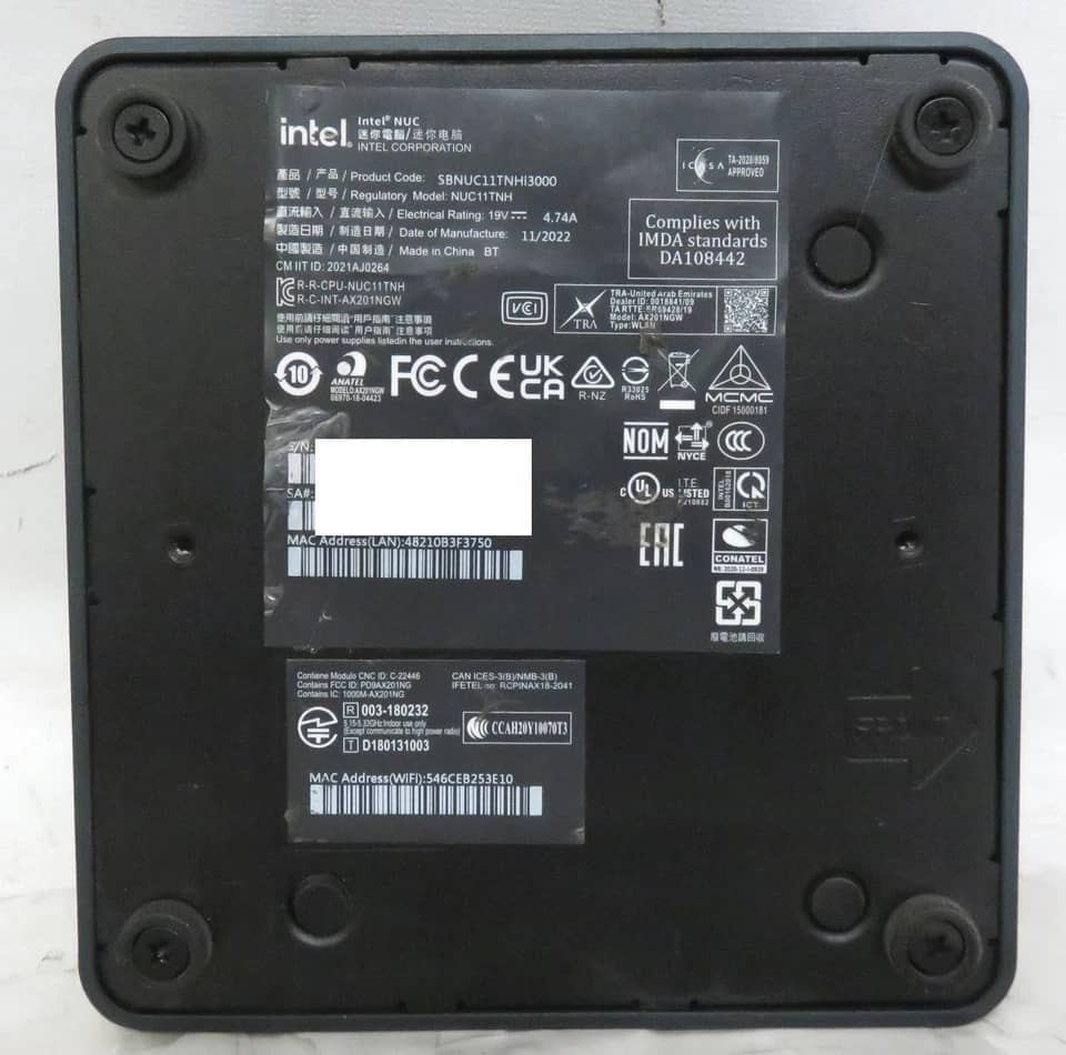 Intel NUC 11 Essential Kit Computers 256GB 8GB New