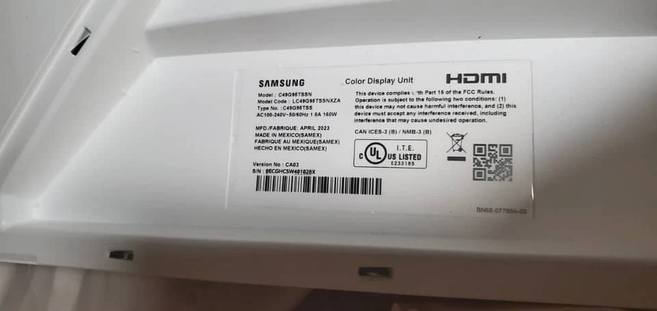 Samsung Odyssey Neo G9 Monitors Silver New