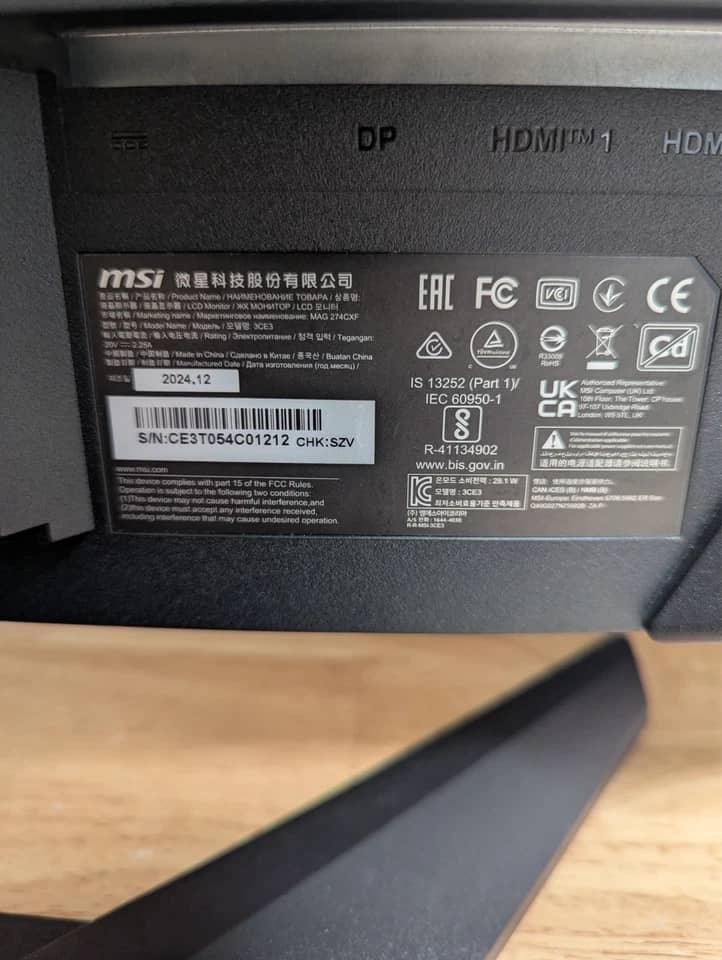 MSI MAG274QRF-QD Monitors New Black