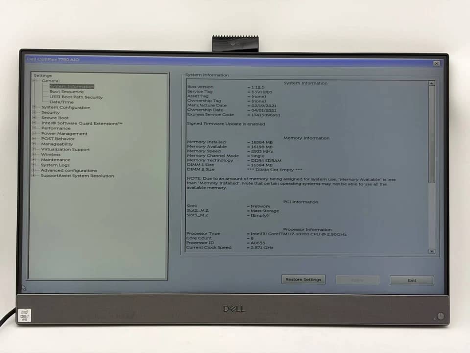 Dell OptiPlex 7780 Computers 512GB 16GB Used - Good