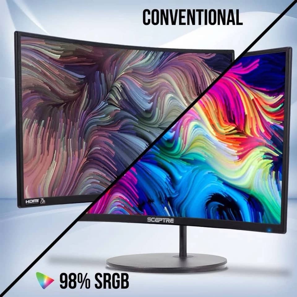 Sceptre C248W Monitors Black New