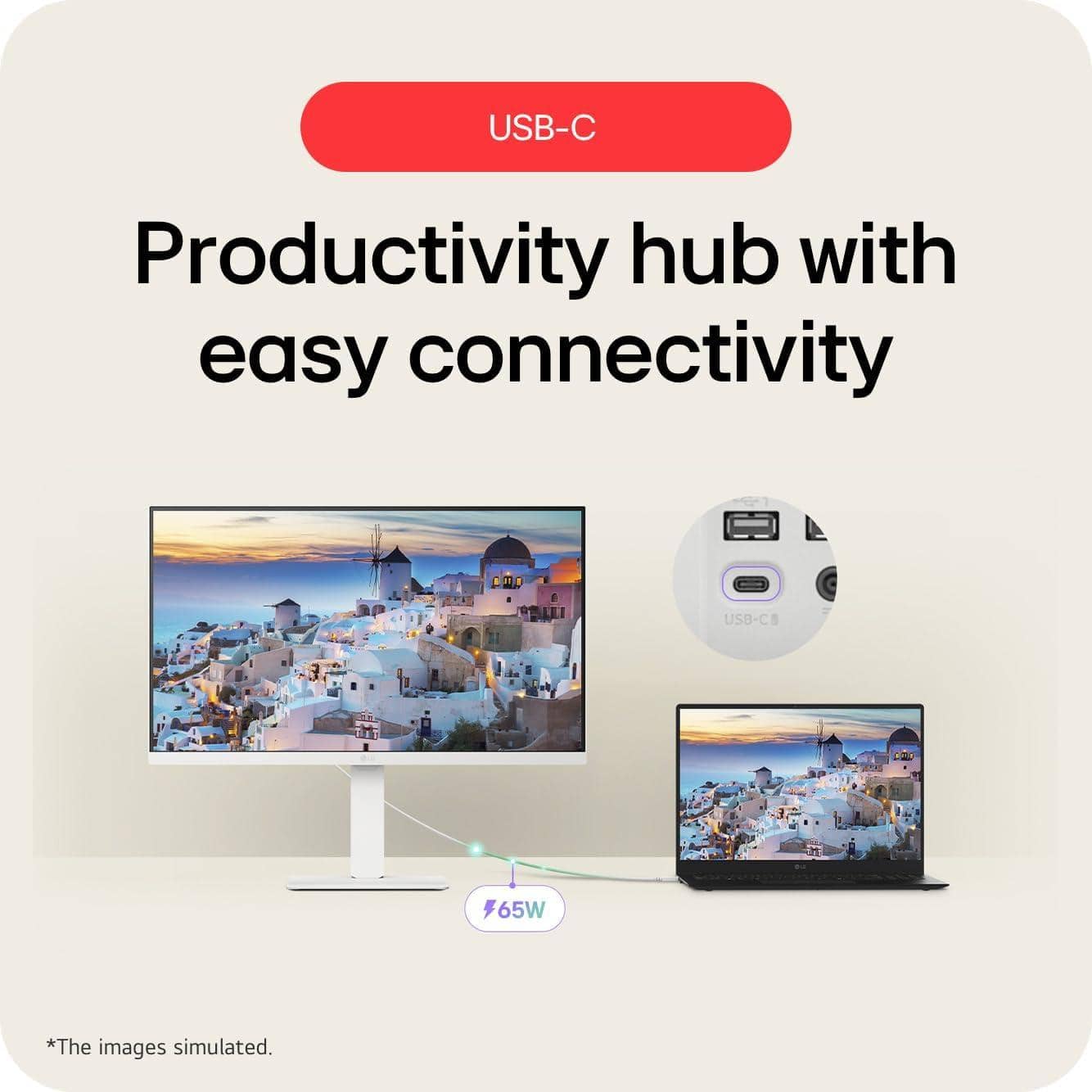 LG 27U730SA Monitors White New