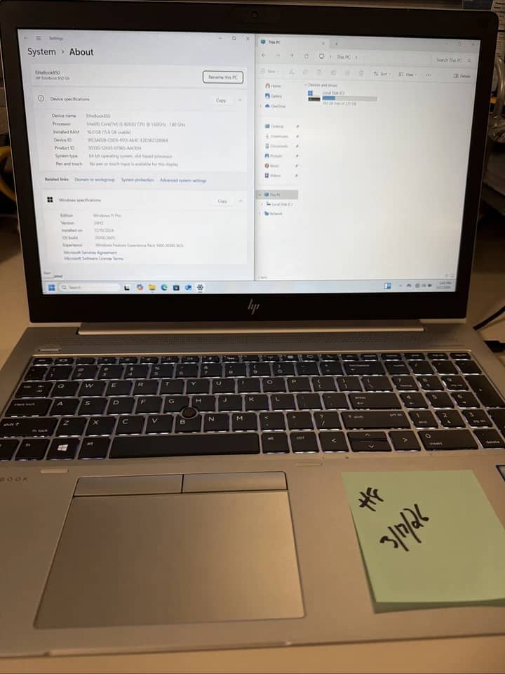 HP EliteBook 850 G6 Computers 128GB 8GB Used - Good