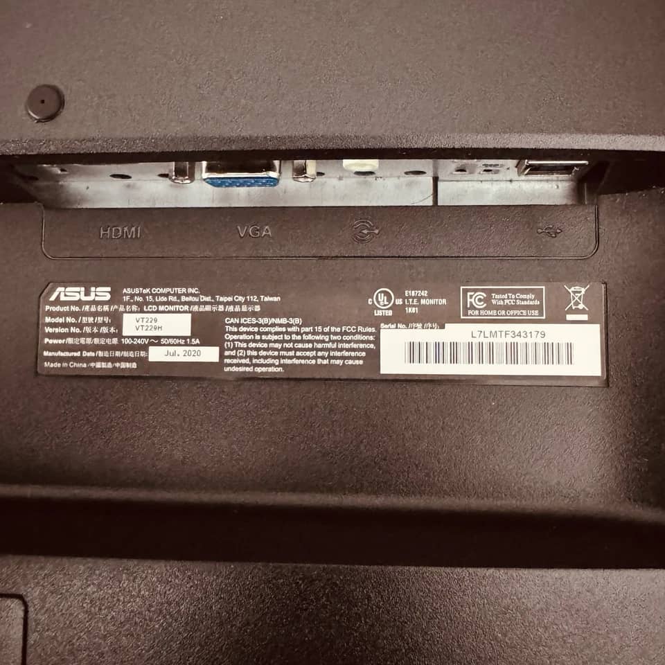 ASUS VT229H Monitors New